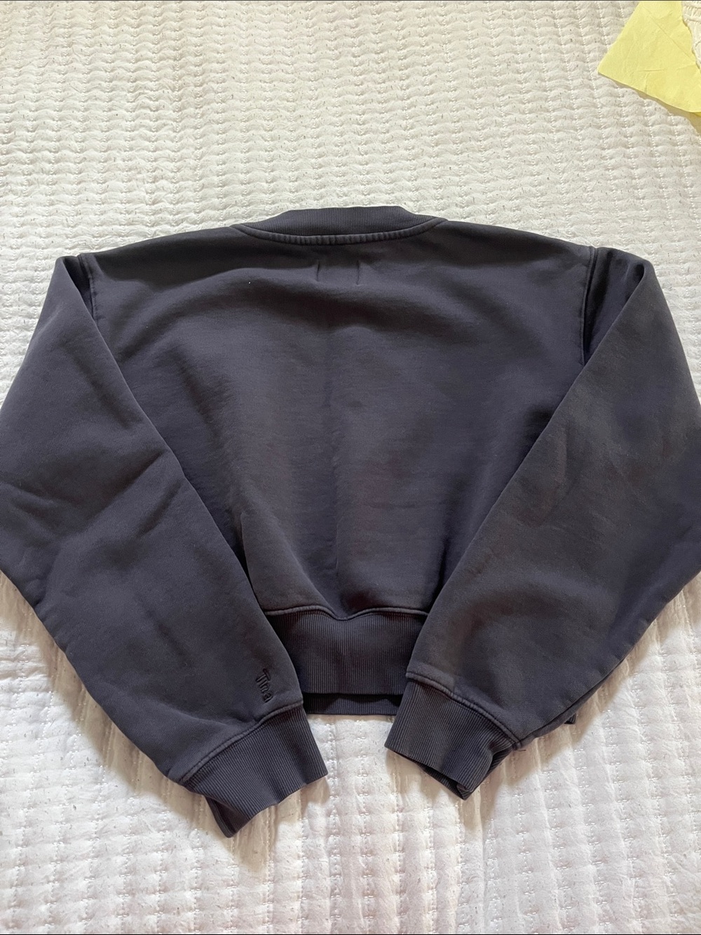TNA Charcoal Cropped Crew Sweatshirt - Picture 3 of 3